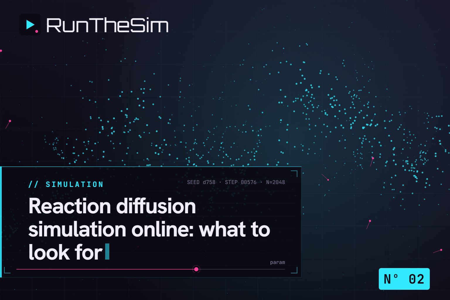 Reaction diffusion simulation online: what to look for