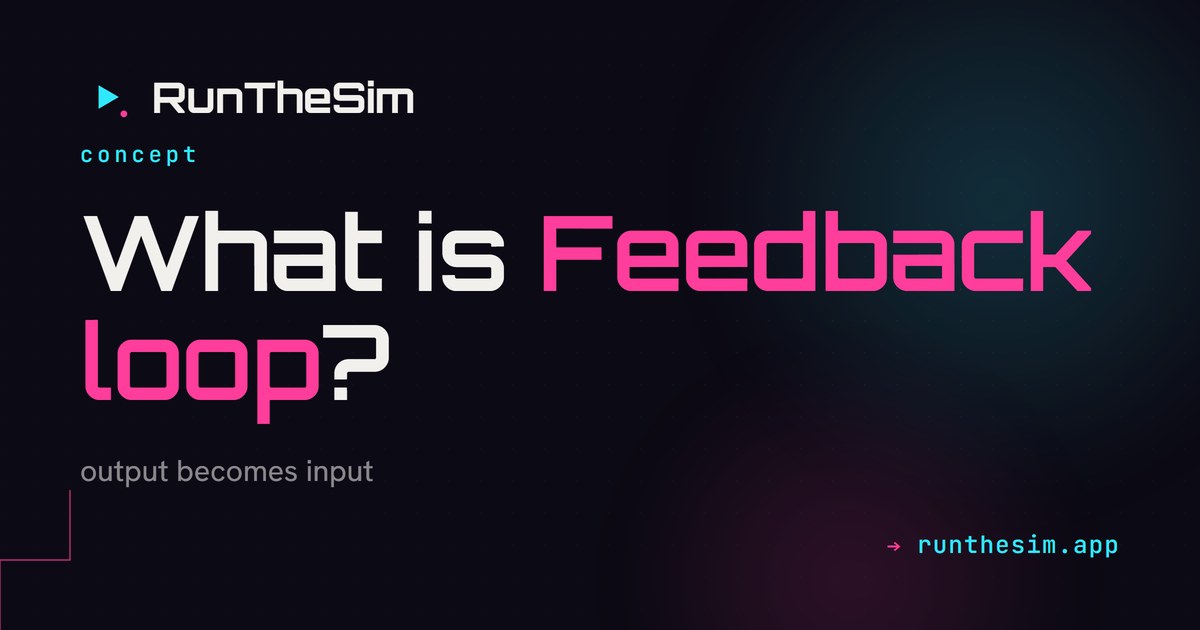 Feedback loops: when outputs become inputs · RunTheSim